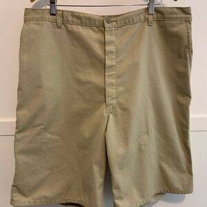 90s Dickies Men's Khaki Flat Front Shorts
